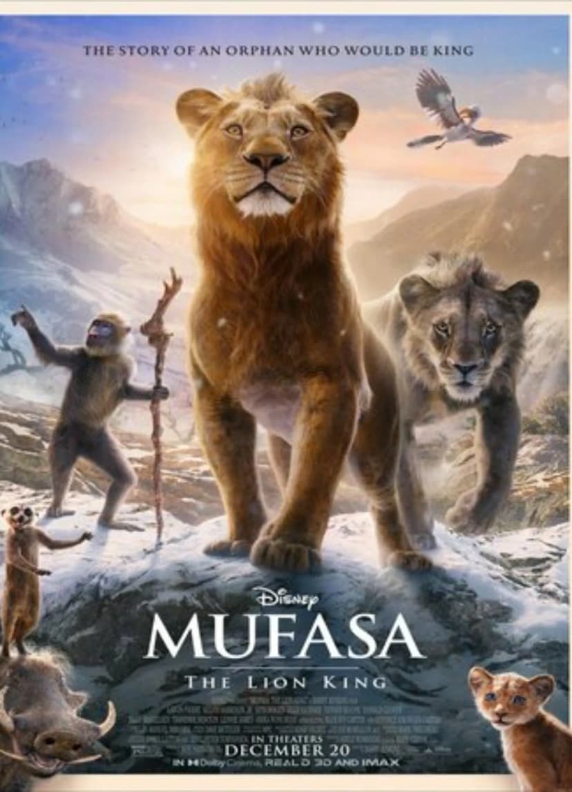 Poster of Mufasa: The Lion King (2024) Dual Audio Hindi + English - HDTS 720p 480p Movie